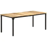 vidaXL Matbord 180x90x76 cm grovt mangoträ