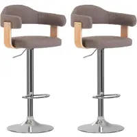 vidaXL Set med 2 Barstolar, Pub Stolar, Bistro Säte, Möbler för Matrum Kök Vardagsrum Hem Inomhus, 327339