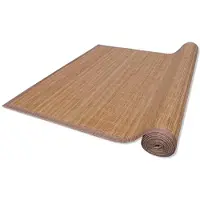 vidaXL Matta - - Rektangulär - 80 x 300 cm - Bambou - Halkfri PVC