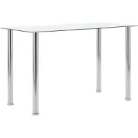 vidaXL Matbord transparent 120x60x75 cm härdat glas