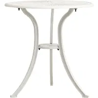vidaXL Trädgårdsbord Vit 62x62x65 cm Gjuten aluminium
