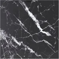 vidaXL Bordsskiva, Svart, 70X70 Cm, 6 Mm, Glas med Marmormönster