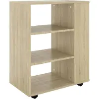 vidaXL Skåp med hjul sonoma-ek 60x35x75 cm spånskiva