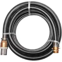 vidaXL Sugslang med koppling i mässing 7 m 25 mm svart