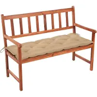 vidaXL Trädgårdsbänk med dyna 120 cm massivt akaciaträ