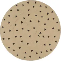 vidaXL Handgjord Matta, Jute, Triangelmönster, 120 Cm