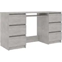 vidaXL Skrivbord betonggrå 140x50x77 cm konstruerat trä
