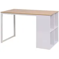 vidaXL Skrivbord 120 x 60 x 75 cm Ek och Vit