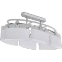 vidaXL taklampa med glasskärm för 6 E14-lampor