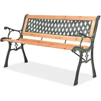 vidaXL Trädgårdsbänk 122 cm trä