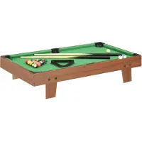 vidaXL Biljardbord mini 3 feet 92x52x19 cm brun och grön