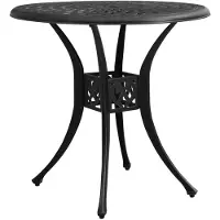 vidaXL Trädgårdsbord svart 78x78x72 cm gjuten aluminium