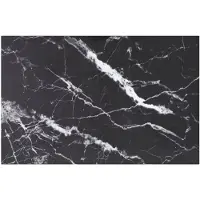 vidaXL Bordsskiva svart 100x62 cm 8 mm härdat glas med marmortextur