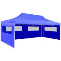 vidaXL Pop-up partytält hopfällbart 3 x 6 m blå