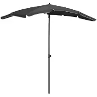 vidaXL Parasoll med stång 200x130 cm antracit