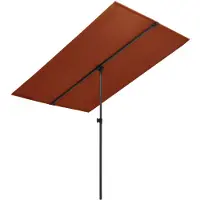 vidaXL Trädgårdsparasoll med aluminiumstång 180x110 cm terrakotta