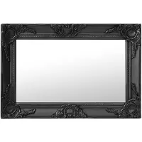 vidaXL Väggspegel barockstil 60x40 cm svart