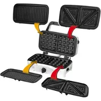 MPM MOP-33M smörgåsgrill/våffeljärn, grill 3-i-1