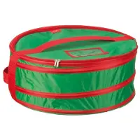 Sunware Förvaringsväska för julkrans | 450x180mm | grön/röd []
