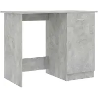vidaXL Skrivbord Betonggrå 100x50x76 cm Spånskiva