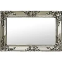 vidaXL Väggspegel barockstil 60x40 cm silver