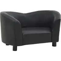 vidaXL Hundsoffa svart 67x41x39 cm konstläder
