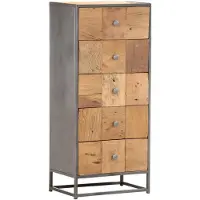 vidaXL Byrå 45x30x100 cm massivt återvunnet trä
