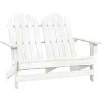 vidaXL Adirondackstol 2-sits massivt granträ vit
