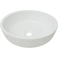 vidaXL Handfat rund keramik vit 42x12 cm