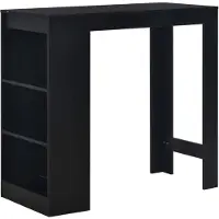 vidaXL Barbord med hylla svart 110x50x103 cm