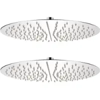 vidaXL Regnduschhuvud 2 st rostfritt stål Ø 40 cm