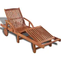 vidaXL Chaise longue i solid akaciaträ 42592