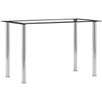 vidaXL Matbord svart och transparent 120x60x75 cm härdat glas