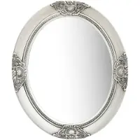 vidaXL Väggspegel barockstil 50x60 cm silver