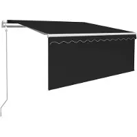 vidaXL Automatiserad markis med rullgardin 3x2,5m cm antracit