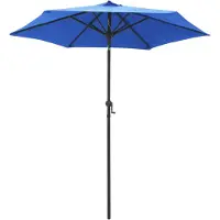 vidaXL Parasoll blå 200x224 cm aluminium