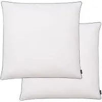 vidaXL Kuddar, 2 st., Fyllning av Dun/Fjäder, 80X80 cm, Vita