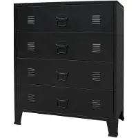 vidaXL Byrå Metall Industriell stil 78 x 40 x 93 cm Svart