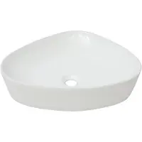 vidaXL Tvättställ triangulär keramik vit 50,5x41x12 cm