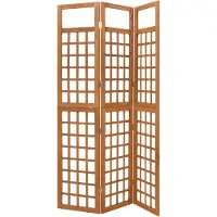 vidaXL Rumsavdelare/Spaljé 3 paneler massiv gran 121x180,5 cm