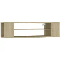 vidaXL Väggmonterad tv-bänk sonoma-ek 100x30x26,5 cm konstruerat trä
