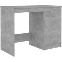 vidaXL Skrivbord betonggrå 100x50x76 cm konstruerat trä