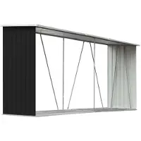 Shumee Vedskjul galvaniserat stål 330x84x152 cm antracit