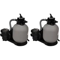 vidaXL Sandfilterpumpar 2 st 600 W 17000 l/tim