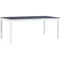 vidaXL Matbord vitt och grått 180x90x73 cm furu