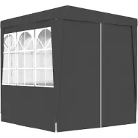 vidaXL Professionellt partytält med väggar 2x2 m antracit 90 g/m²