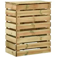 vidaXL Ribbad trädgårdskompost 80x50x100 cm impregnerad furu