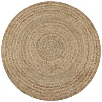 vidaXL Flätad jutematta, 90 cm, rund