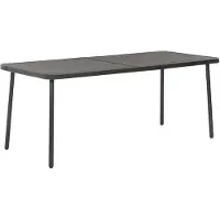 vidaXL Trädgårdsbord mörkgrå 180x83x72 cm stål