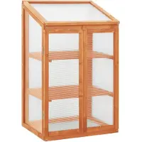 vidaXL Växthus 60x45x100 cm granträ